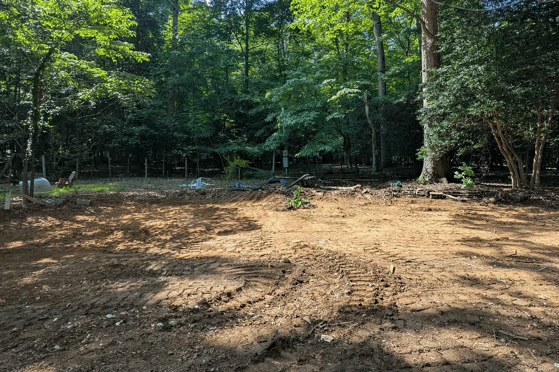 After demolition — clean, cleared site ready for new construction