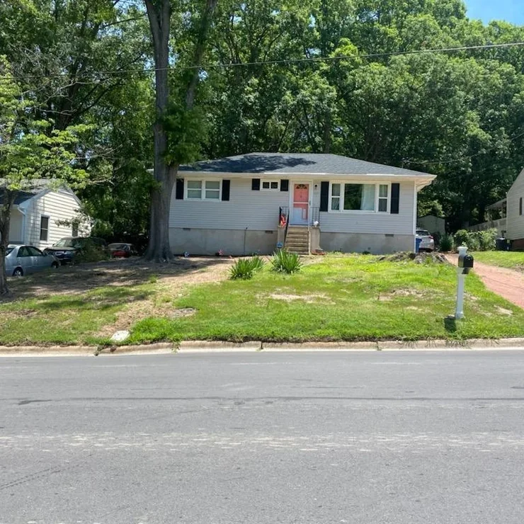 Yard before sod installation